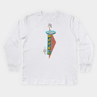 Holiday Lodge Motel Sign Kids Long Sleeve T-Shirt